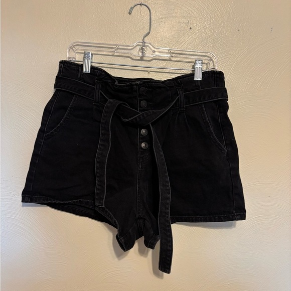 American Eagle Outfitters Pants - American Eagle Outfitters High Waist Black Denim Shorts